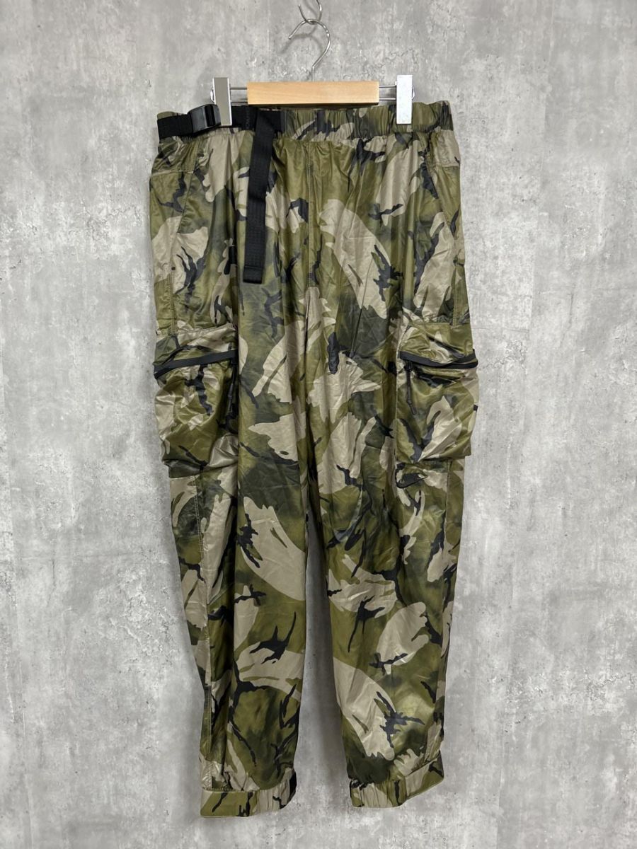 NIKE ナイキ TECI+PACK 迷彩 ミニタリー カモフラ ナイロン パンツ sizeL/カーキ ■■◎ メンズ拍卖