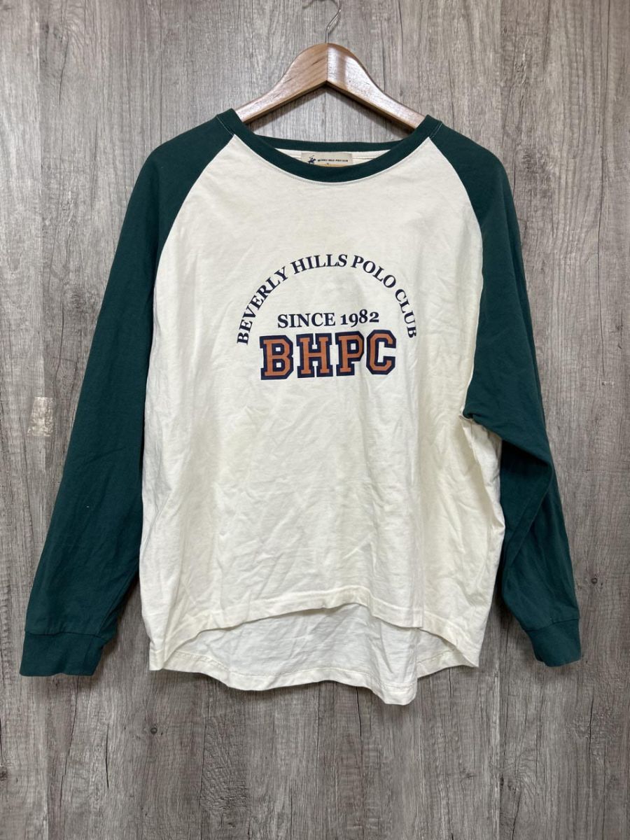 ネコポスOK POLO RALPH LAUREN ポロ ラルフローレン フロントデザイン ワイド幅 Tシャツ sizeM/白x緑 ◇■ メンズ拍卖