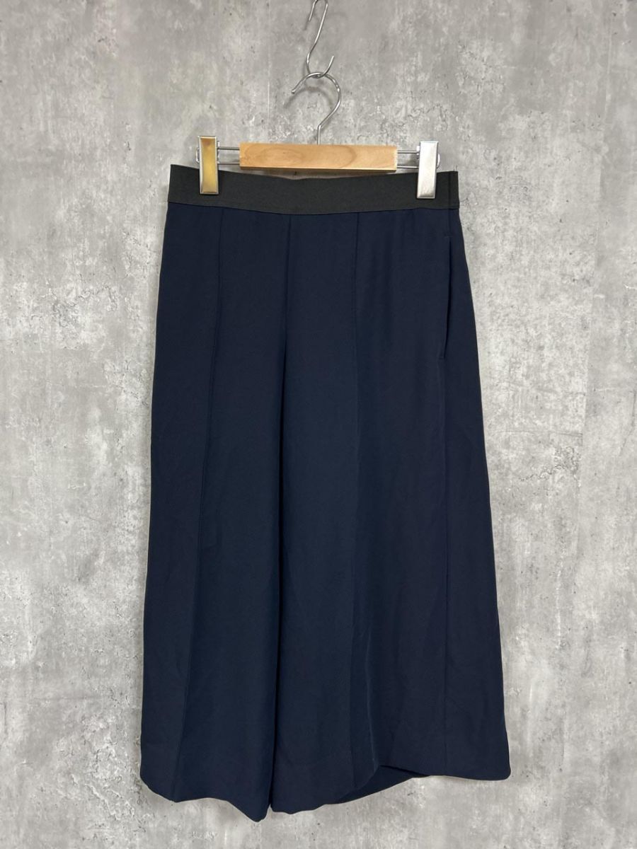 ネコポスOK Mila Owen ミラオーウェン シンプル ガウチョ パンツ size0/濃紺 ■◆ レディース拍卖