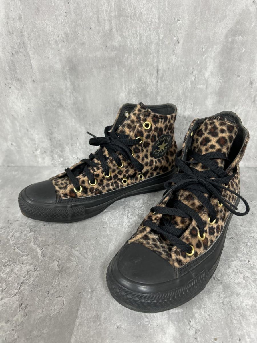 CONVERSE コンバース スエード ハイカット スニーカー size23cm/レオパード ■■ レディース拍卖