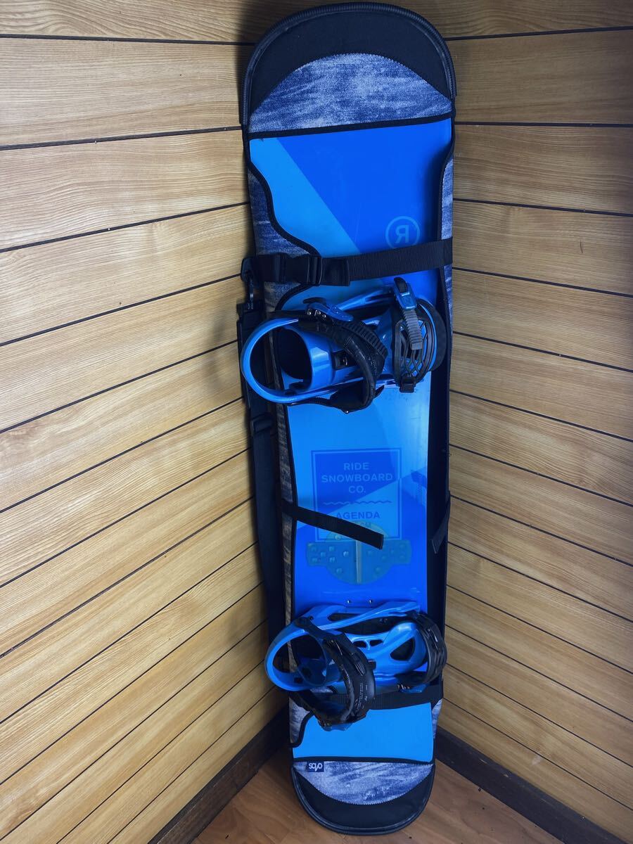 ride agenda 147cm バインディング セット スノーボード 板 バイン ケース付き フラットキャンバー拍卖