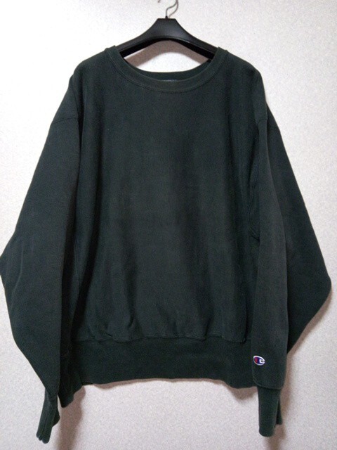 00's~チャンピオン Champion ブラック フェード 目無し リバースウィーブ スウェットシャツ XL 拍卖