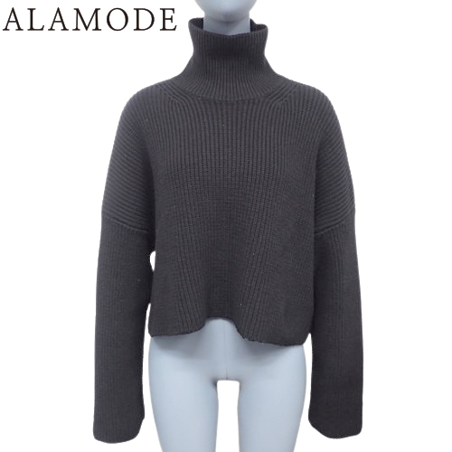 バレンシアガ クロップド タートルネック ニット トップス 衣類 セーター XS コットン ブラック黒 レディース 40802125254【アラモード】拍卖