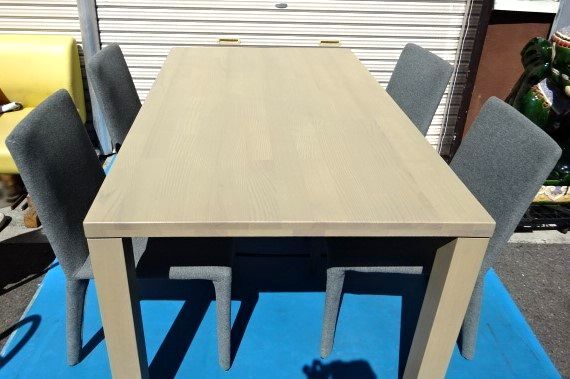 桜屋工業 CHERRY ダイニングテーブル DT-13-A150 椅子4脚セット DC-161F モデルハウス展示品拍卖