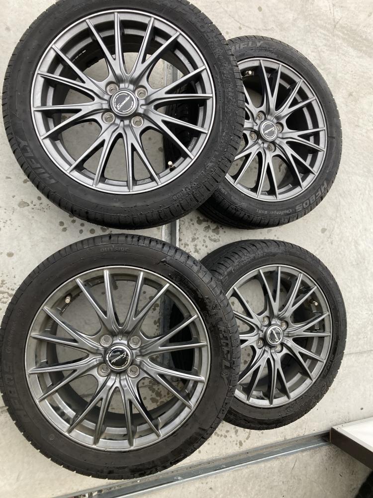 16インチ アルミホイール 195/50R16 リム径195/50R16(F/R) リム幅6J(F/R) オフセット45(F/R) PCD100(F/R) 4H ハブ径6.6(F/R)拍卖