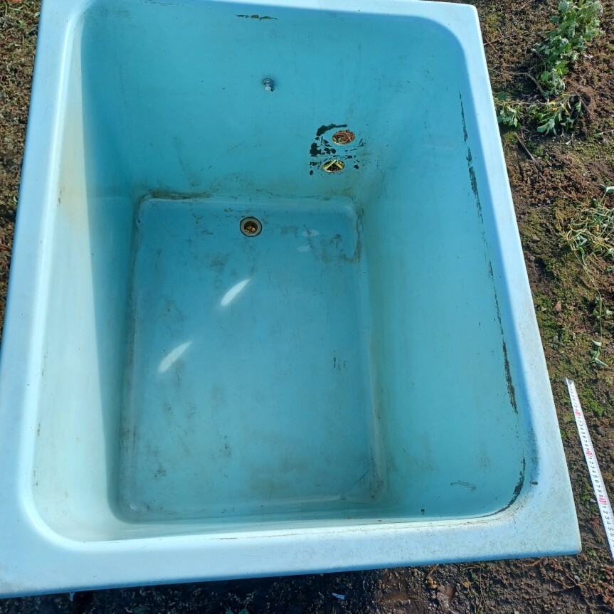 【引取り限定・群馬県高崎市】バスタブ 浴槽 風呂桶(FRP 青) 雨水貯水 農用拍卖