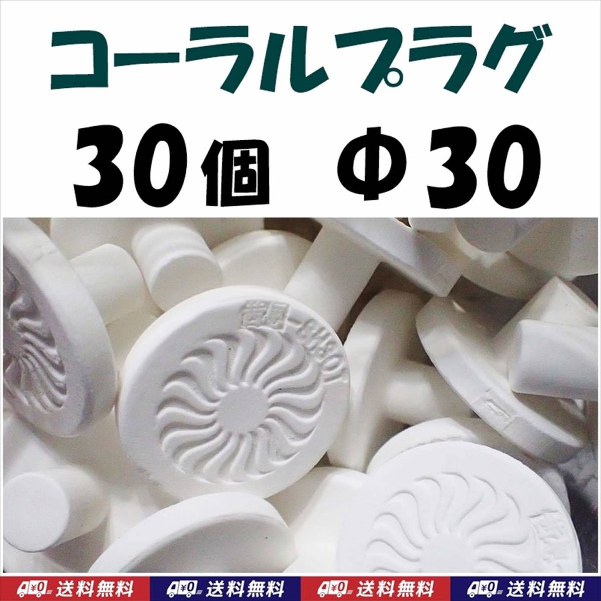 【送料無料】コーラルプラグ 30個 直径30mm T型 Φ30 コーラルフラッグ  海水魚 珊瑚 育成水槽に サンゴ プラグ セラミック拍卖