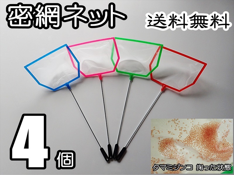 【送料無料】密網 ネット 4個 六角   即決 水槽用品 ミジンコ メダカ エビ 用などに  ゾウリムシ・ブラインシュリンプは濾せません拍卖