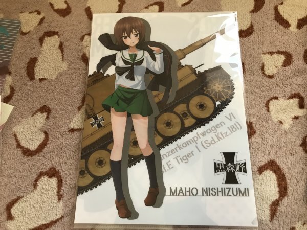 127クリアファイル ガールズ&パンツァー 一番くじ まほ 制服拍卖