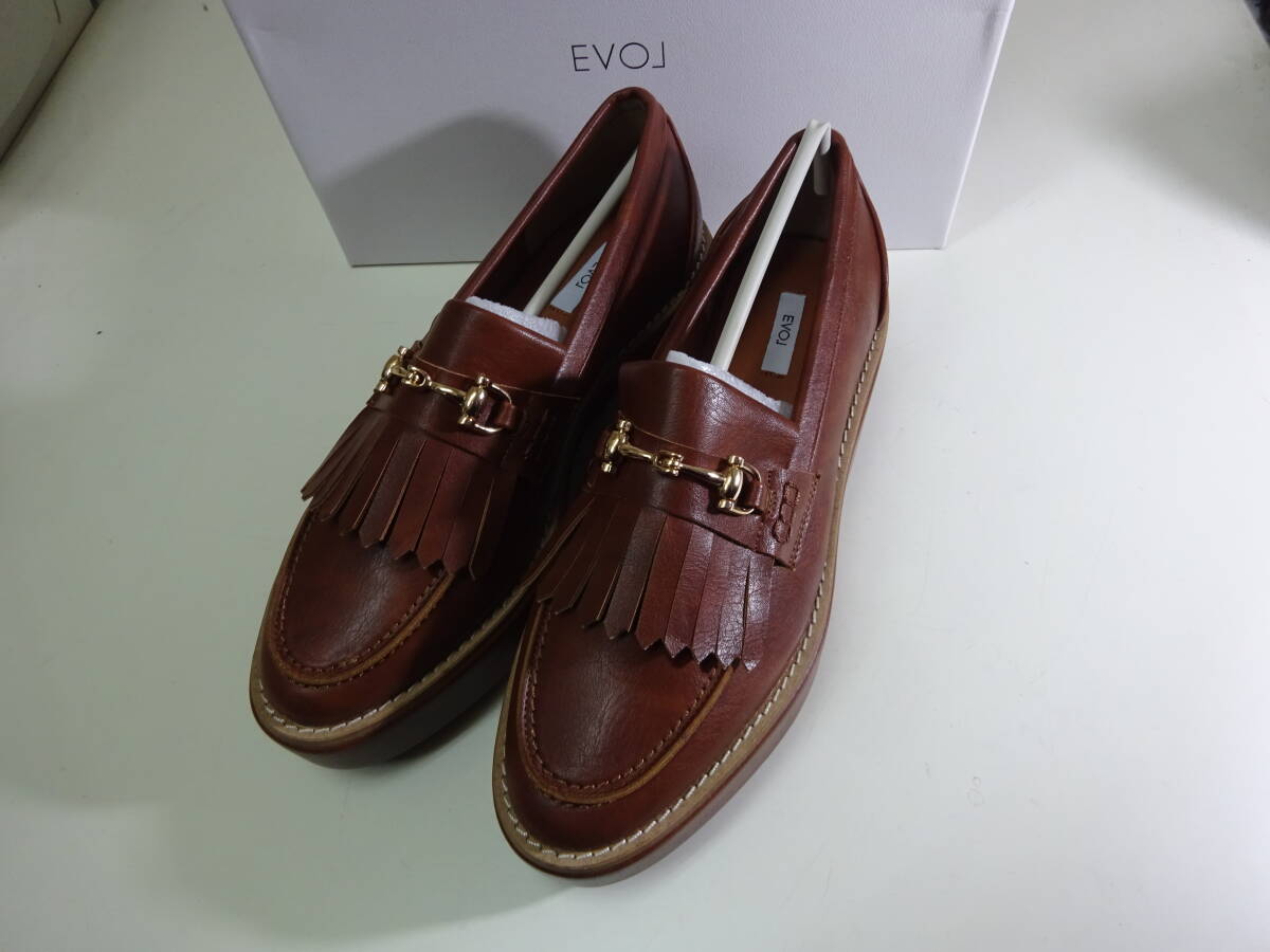 EVOL イーボル レディース 厚底ローファー  未使用品 サイズ24.5cm拍卖