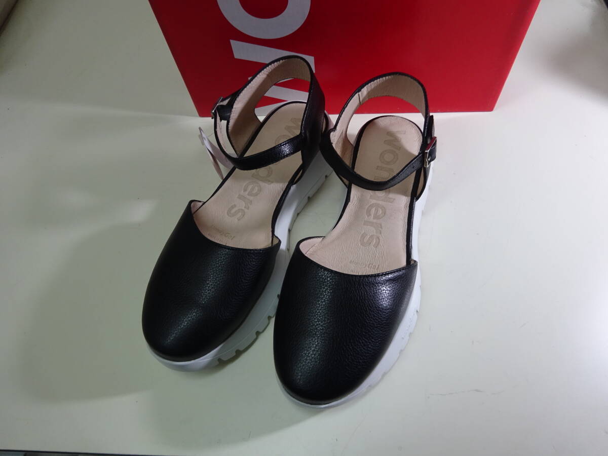 wonders ワンダーズ レディー 厚底 ストラップコンフォードサンダル 未使用品 サイズ38 日本サイズ24cm拍卖