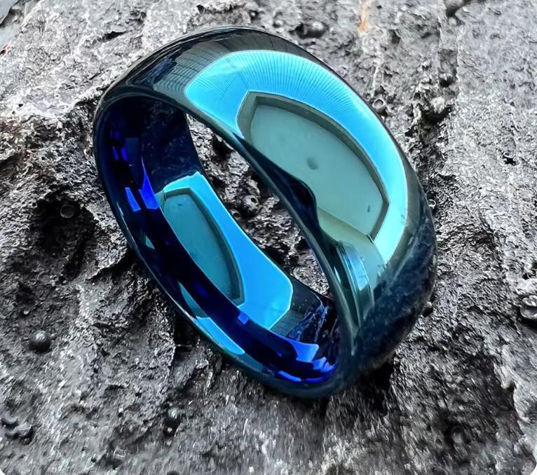 新品 リング 青い彗星 メタルブルーカラー 艶出し光沢仕上げ 指輪 個性派拍卖
