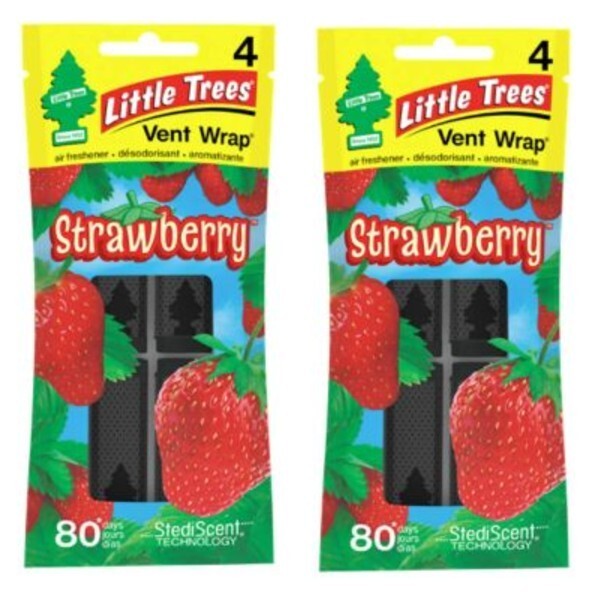 Little Treesリトルツリー エアフレッシュナー ヴェント・ラップ ストロベリー 2パック セット拍卖