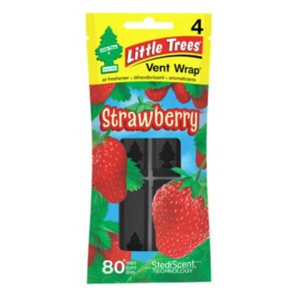 Little Treesリトルツリー エアフレッシュナー ヴェント・ラップ ストロベリー 1パック拍卖