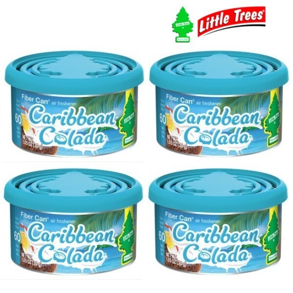 Little Trees リトルツリー エアリフレッシュナー カリビアン・コラーダ ファイバー 缶 4個セット拍卖