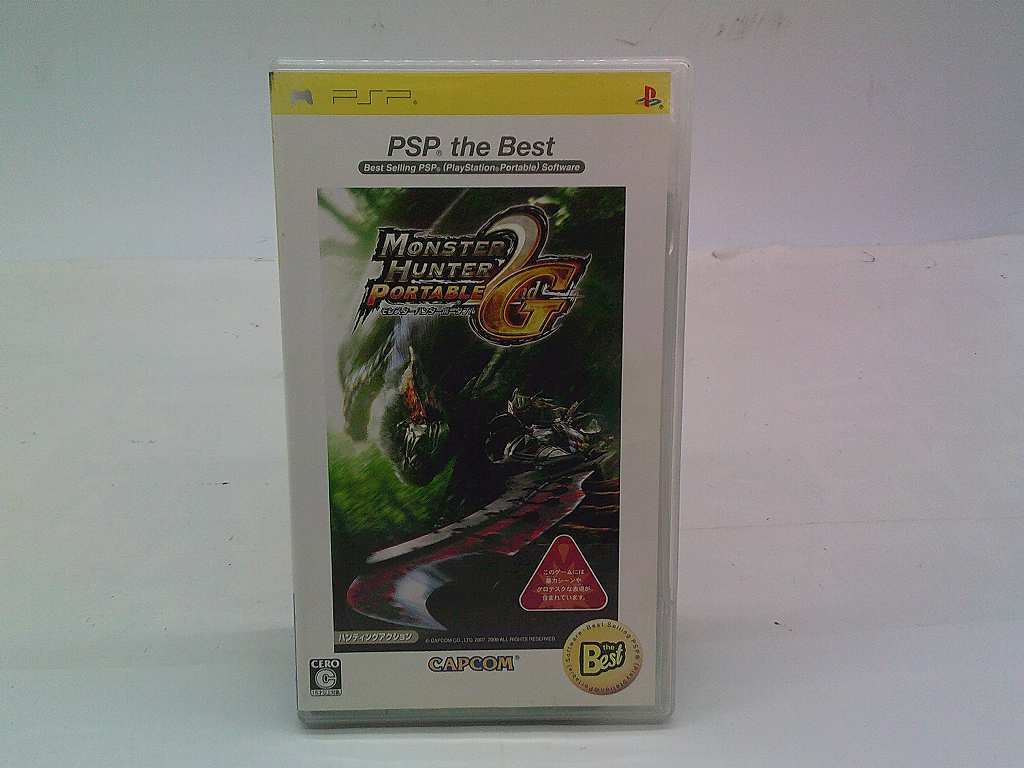 KM7555★PSPソフト モンスターハンターポータブル 2ND G MONSTER HUNTER PORTABLE 2ND G ベスト版 ケース説明書付 起動確認クリーニング済拍卖