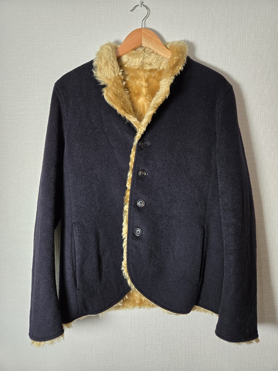 ナンバーナイン numbernine 03aw カート期 ファージャケット サイズ2 ブラック 25019拍卖