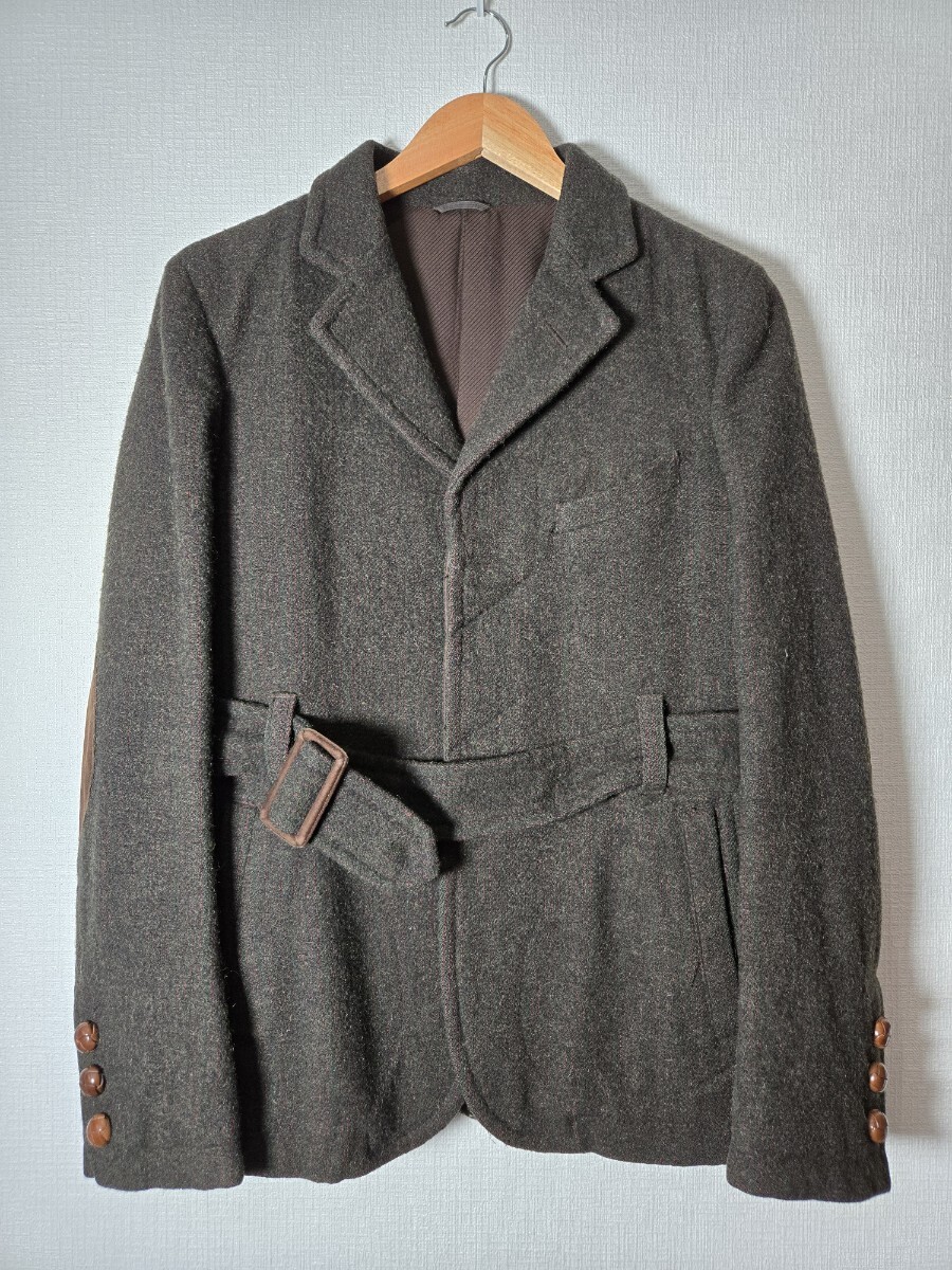ナンバーナイン numbernine 08aw ポートランド期 メルトンウールジャケット サイズ2 ダークオリーブ 25023拍卖