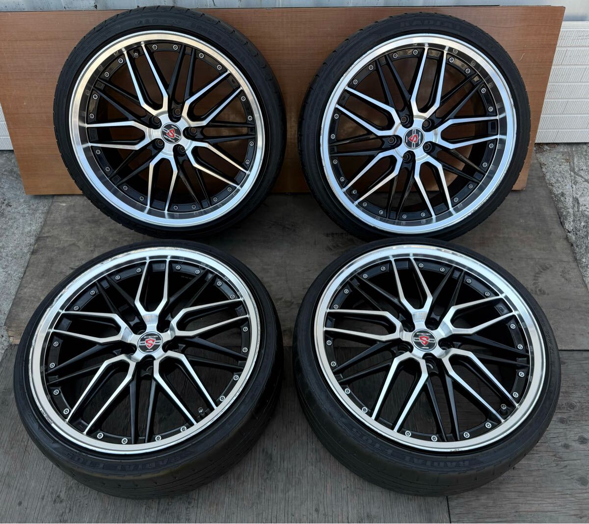 STEINER AME 20インチアルミホイール 8.5J +35 PCD114.3 5穴 タイヤ225/35R20 4本セット拍卖