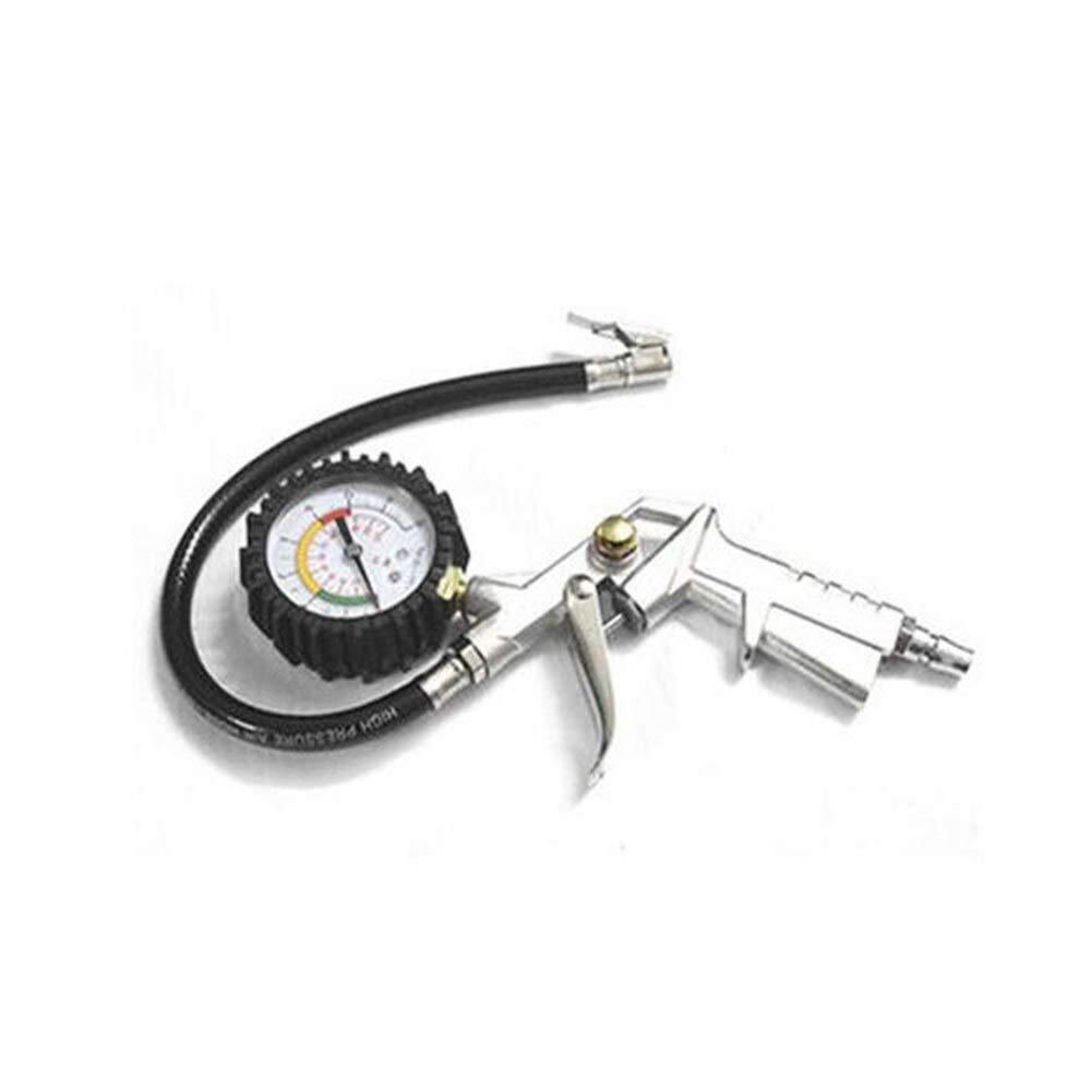 コンプレッシャー タイヤゲージ エアーゲージ 空気圧 測定 空気入れ エア抜き 調整 点検 タイヤ交換 アナログ 自動車 バイク 点検 ノズル拍卖