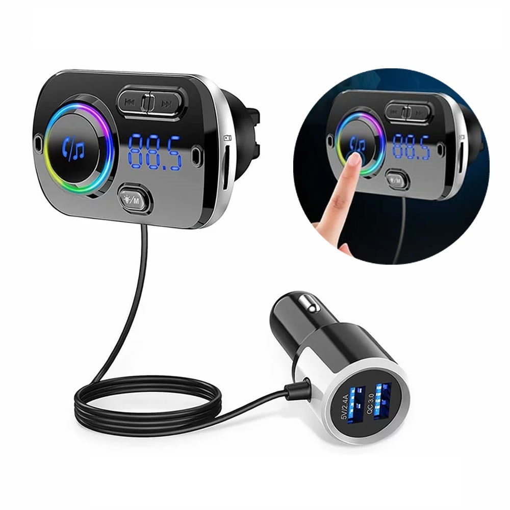 Bluetooth 車載 FMトランスミッター 無線 ワイヤレス スマホ ブルートゥース 音楽再生 USB 充電器 カーチャージャー シガーソケット拍卖