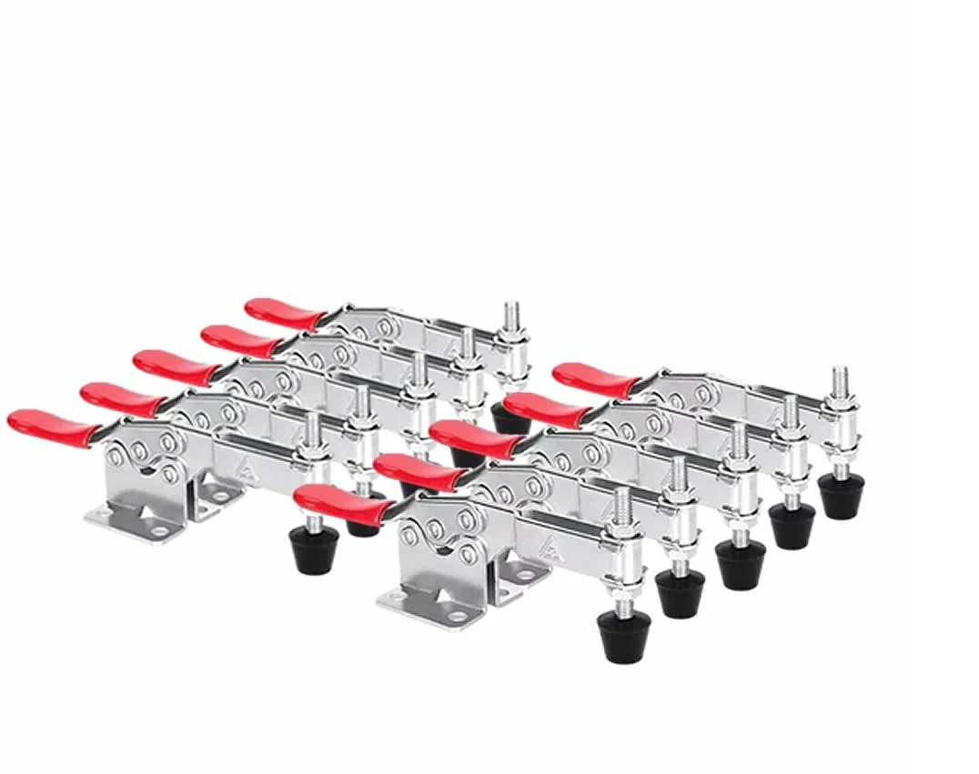 トグルクランプ 10個セット 固定 横押し メタル プッシュプル クイッククランプ 水平 木材 高品質 工具 DIY tec-togclamp10s拍卖