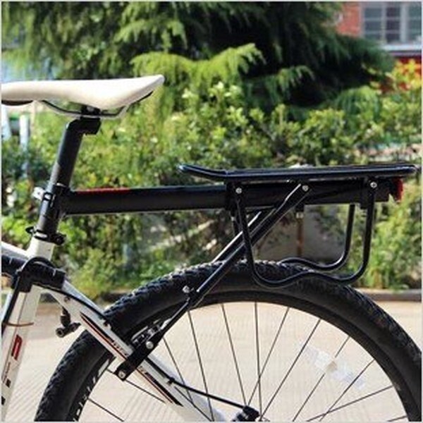 自転車 用 サイクル リア キャリア 後 付け 荷台 荷物 アルミ製 取付簡単 TEC-JIDEN671-09D拍卖