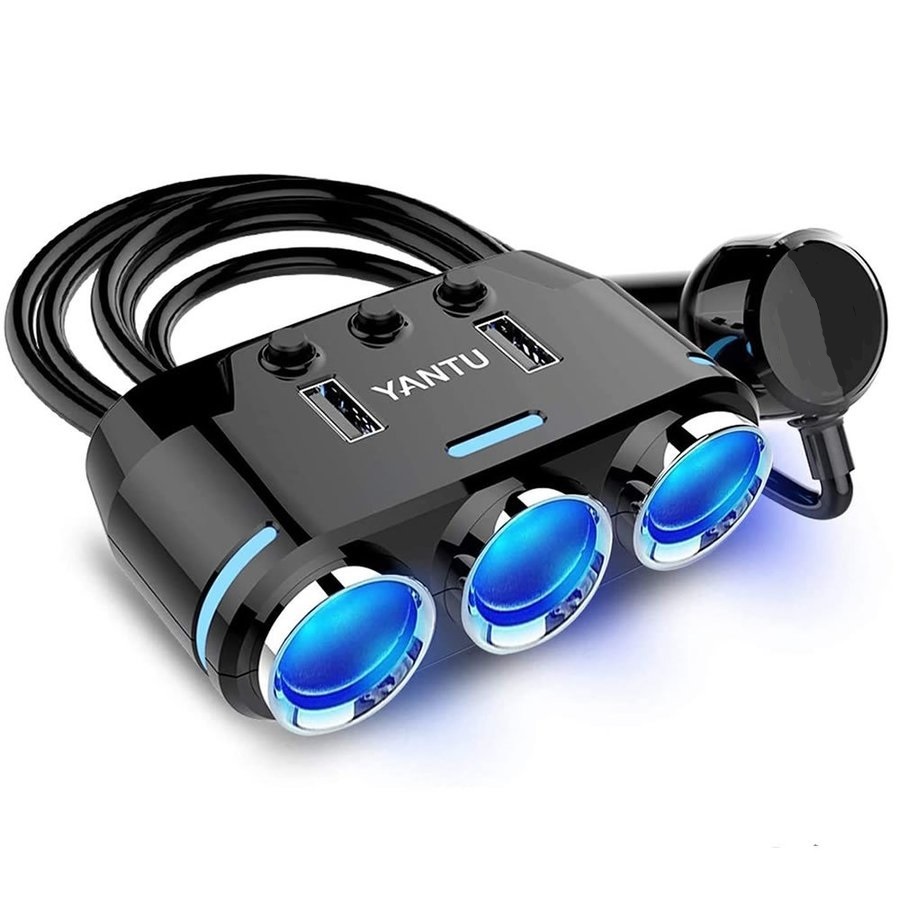 シガーソケット分配アダプタ 3連 2口 USBポート 増設 カーチャージャー 車載充電器 12V 24V 対応 車 急速充電拍卖