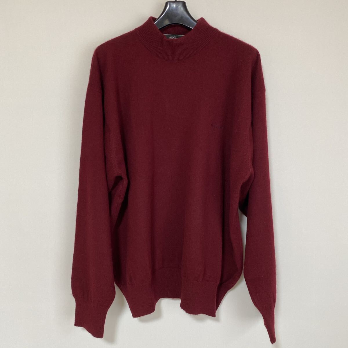 ハイネックセーター L 大きい カシミヤ100% ワインレッド系 秋冬 DMW拍卖