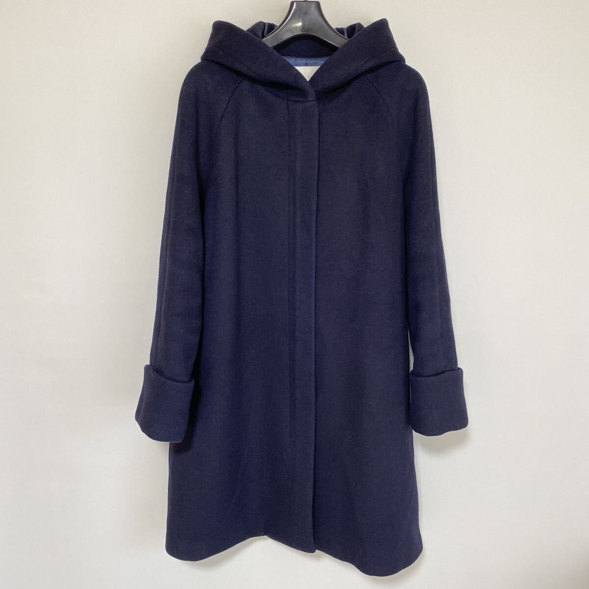 ボールジィ ロングコート 36 フーデッドコート 濃紺 ネイビー 厚手 DMW拍卖