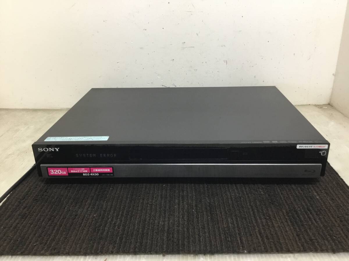 △ y 岐阜発/ SONY/ ソニー/ ブルーレイディスクレコーダー/ BDZ-RX30/ 2009年製/ ジャンク/ エラー表示あり/ 現状品/ R7.9/17 △拍卖
