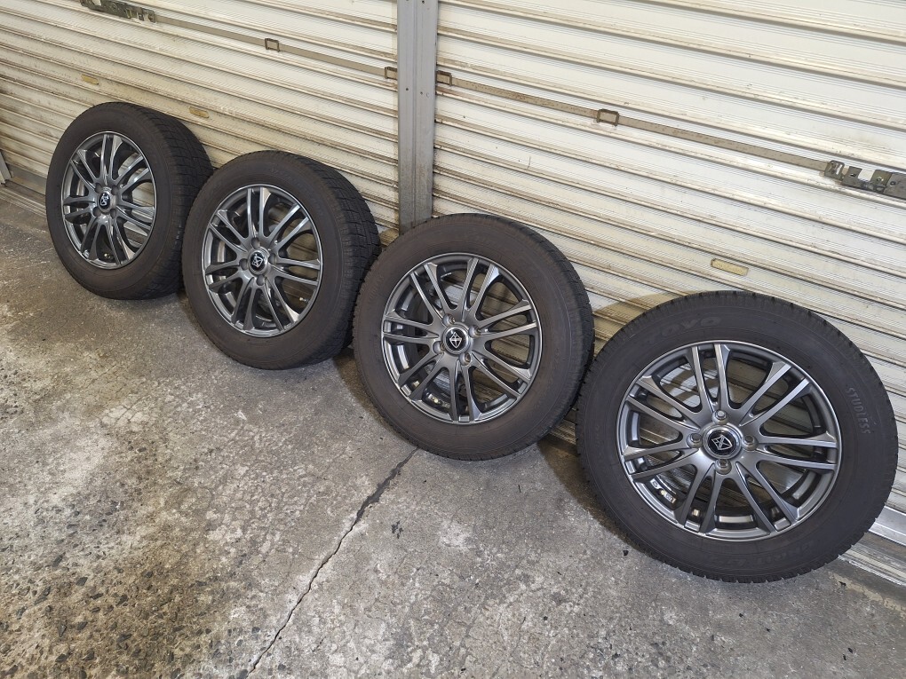 15インチ スタッドレスタイヤ(TOYO GARIT G5)付 4本 No.mac拍卖