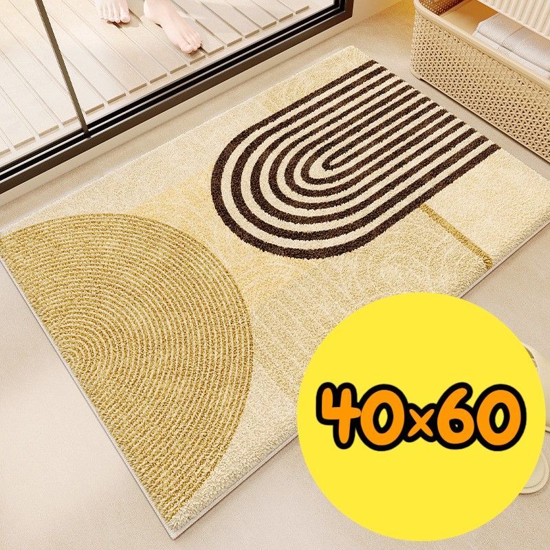 洗える滑り止め付きマット 40×60cm バスマット キッチン 玄関 インテリア ラグ 多用途 玄関マット キッチンマット バスマット 洗濯可 拍卖