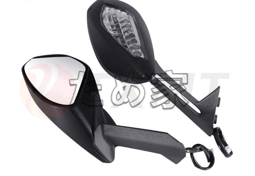 交換用バイクミラー ドゥカティ Ducati 899/959/1199/1299S Panigale 15-18用 LEDウインカー付き 左右セット拍卖