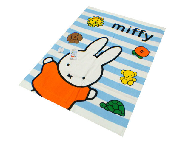 送料無料【新品】 ジュニア ハーフケット【 ミッフィー ブルー】幅85cm×丈115cm拍卖
