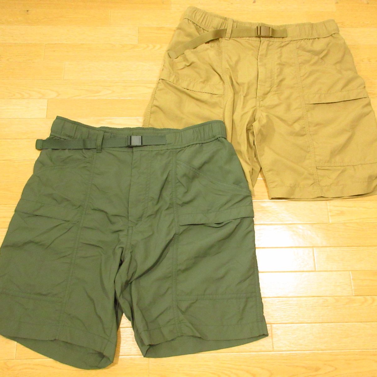 ◎極美品!M 2枚セット UNIQLO ユニクロ ギアショーツ ハーフパンツ クライミング アウトドア 2本 メンズ オリーブxサンド◆CA1483拍卖