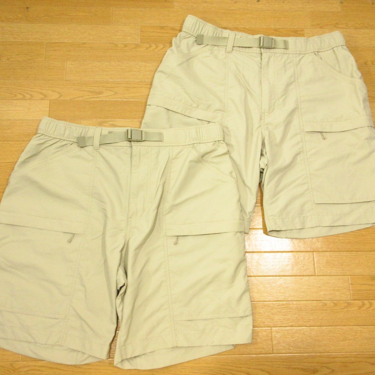 ◎極美品!M 2枚セット UNIQLO ユニクロ ギアショーツ ハーフパンツ クライミング アウトドア 2本 メンズ クリーム◆CA1480拍卖