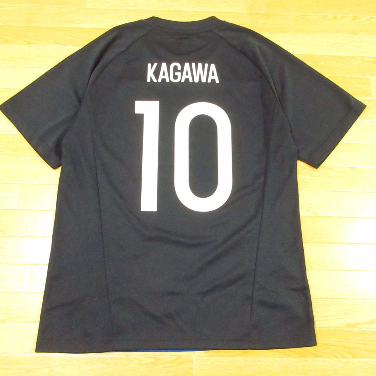 ◎極美品!日本代表 サッカー #10 香川真司 JFA ユニフォーム Tシャツ プラクティスシャツ メンズ ネイビー Mサイズ◆AU0857拍卖