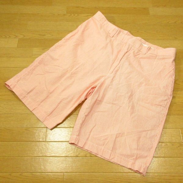 ◎極美品!CUTTER&BUCK カッター&バック ゴルフパンツ ハーフパンツ コットンパンツ カジュアル ストライプ柄 メンズ 赤×白 US 34◆PA3813拍卖