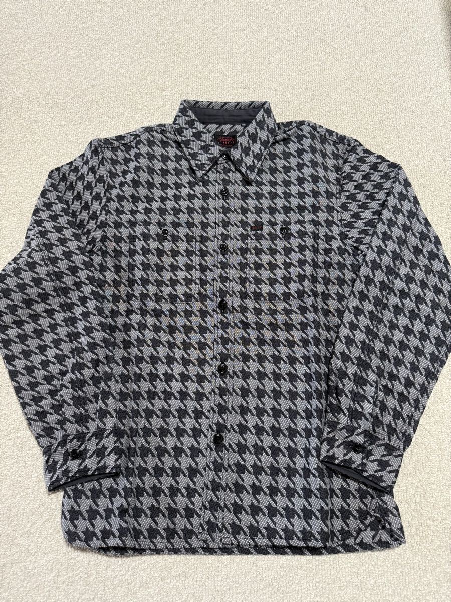 新品!!THE FLAT HEAD RJB 千鳥柄シャツ 38拍卖