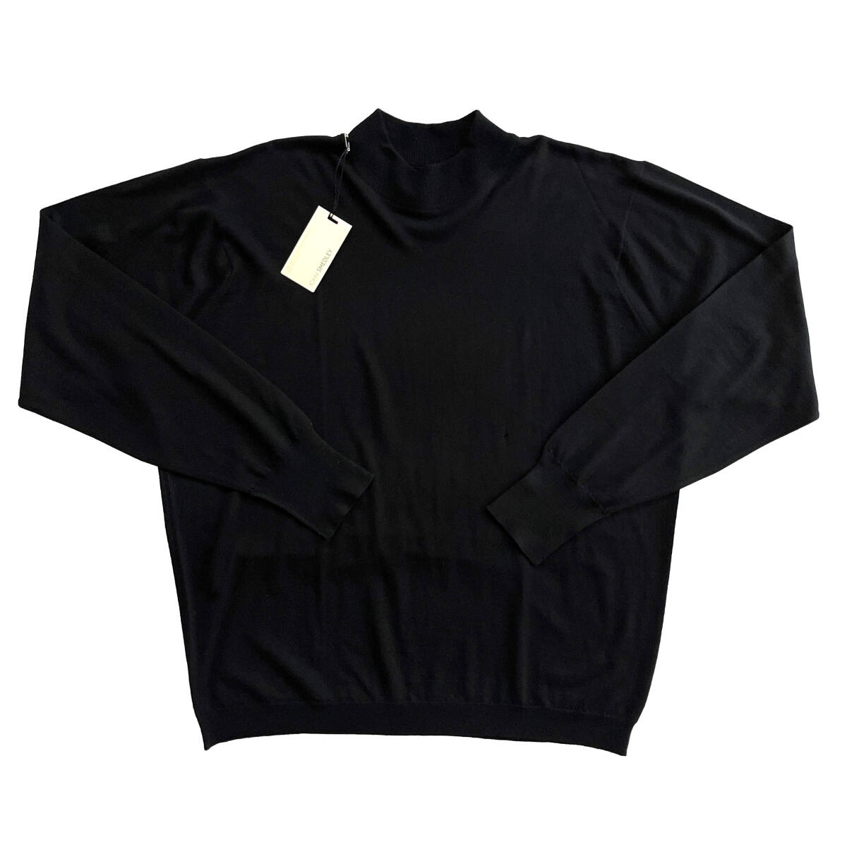 【新品】JOHN SMEDLEY モックネックニット XXL ジョンスメドレー メリノウール BLACK 黒 拍卖