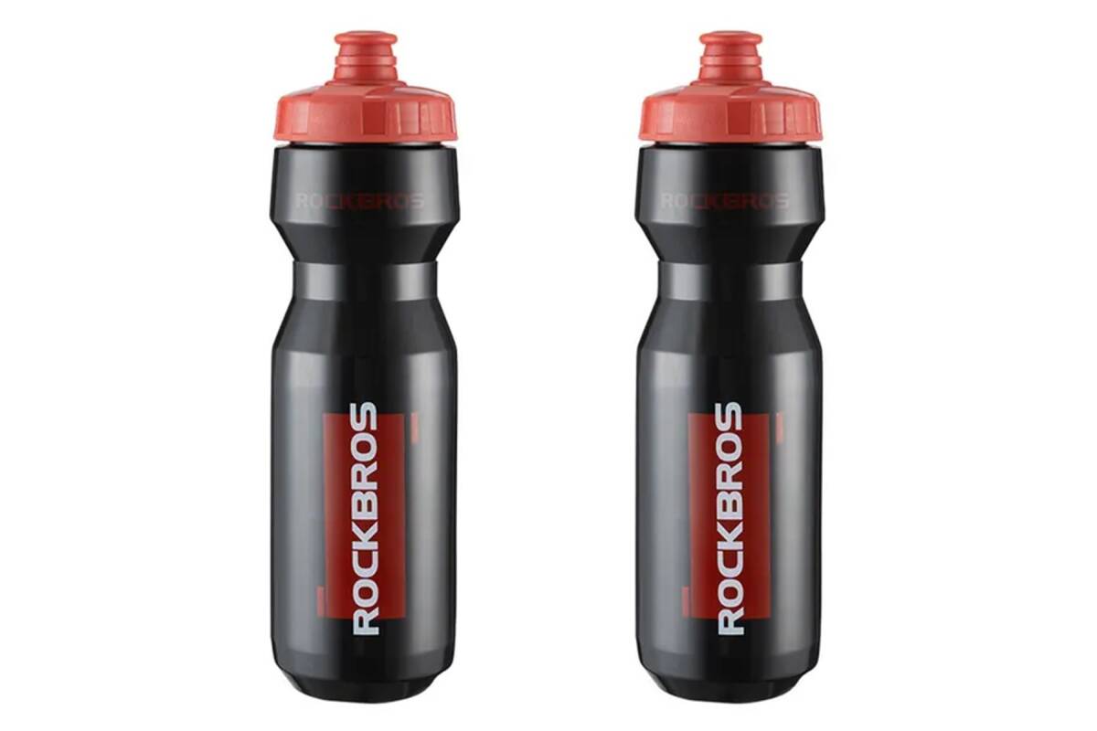 【2個セット/750ml】 ROCKBROS ロックブロス ウォーターボトル ブラック ★ ロードバイク/サイクリング/マウンテンバイク/MTB拍卖