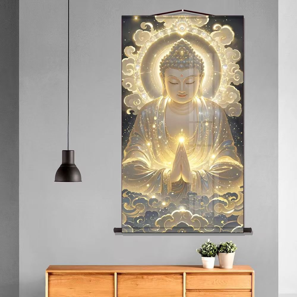 阿弥陀仏像★書斎玄関リビング装飾画 贈り物 開運厄除 60*120 CM拍卖