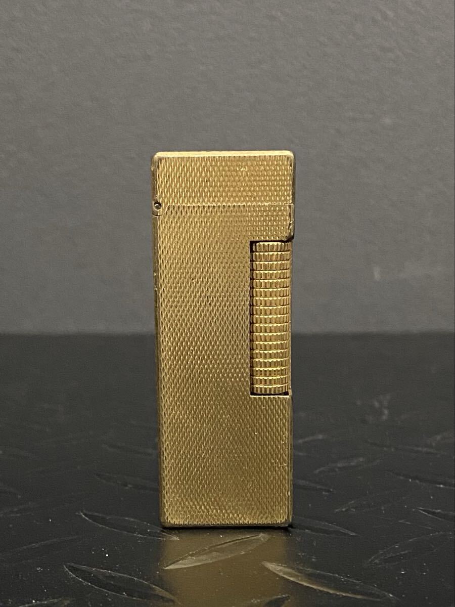 A353★dunhill ダンヒル ローラー ガスライター ゴールドカラー 喫煙具 火花確認済み 着火未確認 ジャンク品拍卖