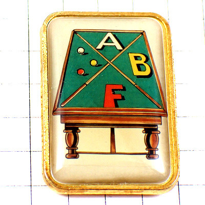 ピンバッジ・ビリヤードABF球撞き台 BILLIARD SNOOKER BILLARD ABF FRANCE◆フランス限定ピンズ◆レアなヴィンテージものピンバッチ拍卖