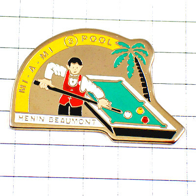 ピンバッジ・ビリヤード場プールバー撞球ハスラー BILLIARD SNOOKER BILLARD◆フランス限定ピンズ◆レアなヴィンテージものピンバッチ拍卖