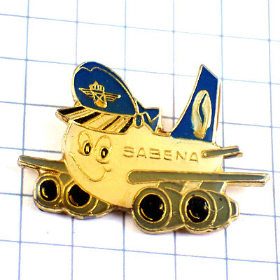ピンバッジ・サベナベルギー航空の飛行機パイロットの帽子◆フランス限定ピンズ◆レアなヴィンテージものピンバッチ拍卖