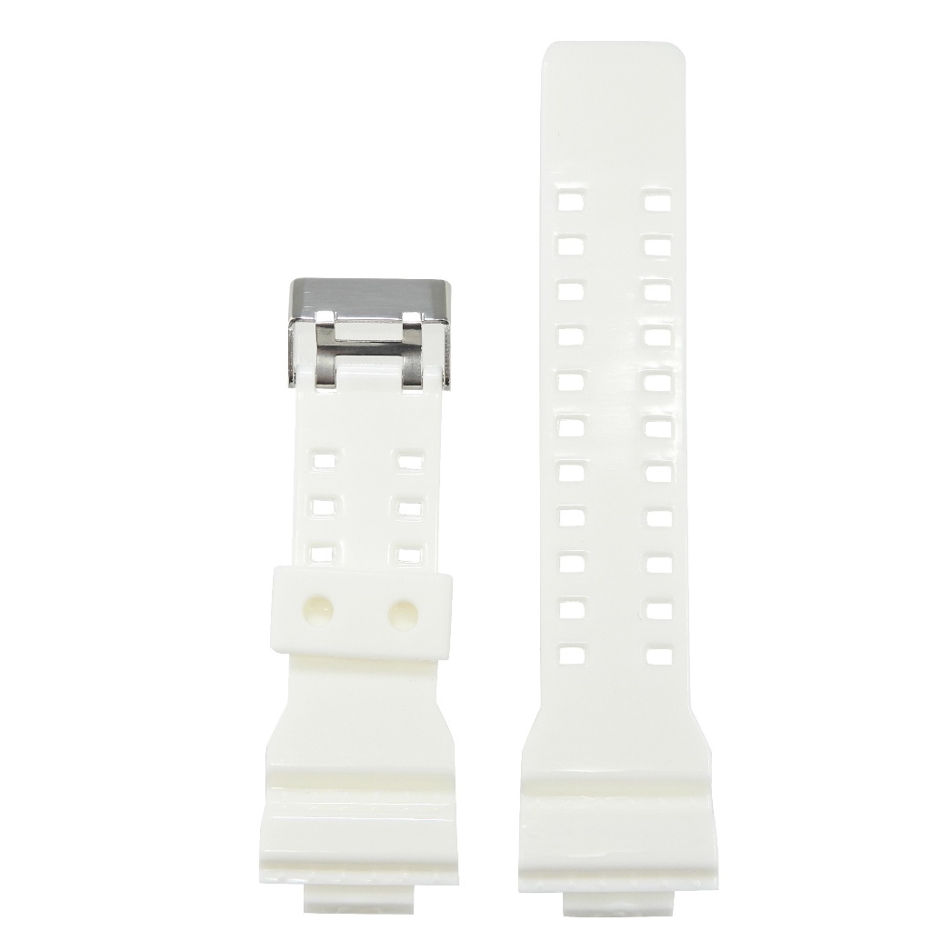 互換品 G-SHOCK 時計 ベルト バンド 16mm GA-100,GA-110,GD-120,GA-300,GA-200,GA-150,GD-100,GW-8900,GR-8900 つや有り ホワイト 白拍卖