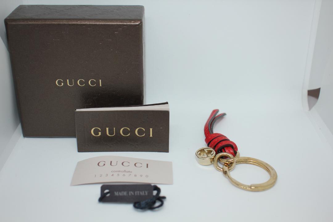 グッチ キーリング キーホルダー 324403 薄いゴールド金具 チャーム拍卖