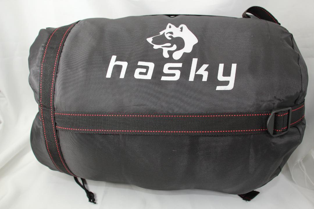 Hasky 寝袋 シュラフ 冬用 マミー型 キャンプ グリーン拍卖